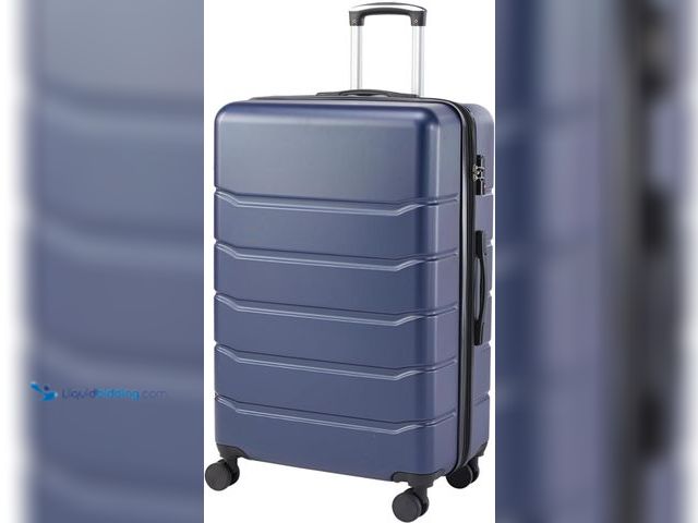 Lot 49-5553195 - NEWBULIG 24 Inch Checked Luggage, Expandable Suitcase with Spinner Wheels | ABS Hard Shell, Lightwei...