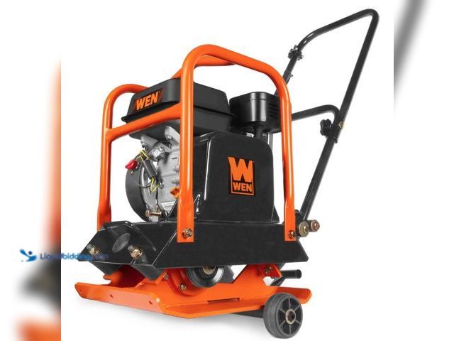 Lot 49-2006121 - WEN 6.5HP 196cc Plate Compactor with Wheels and 3350-Pound Compaction Force, Model # 56096, MSRP $59...