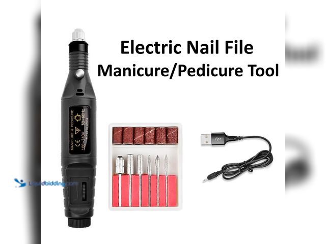 Lot 49-5434324 - Electric Nail File Manicure/Pedicure Tool Black - NEW - Professional nail drill bit for acrylic nail...