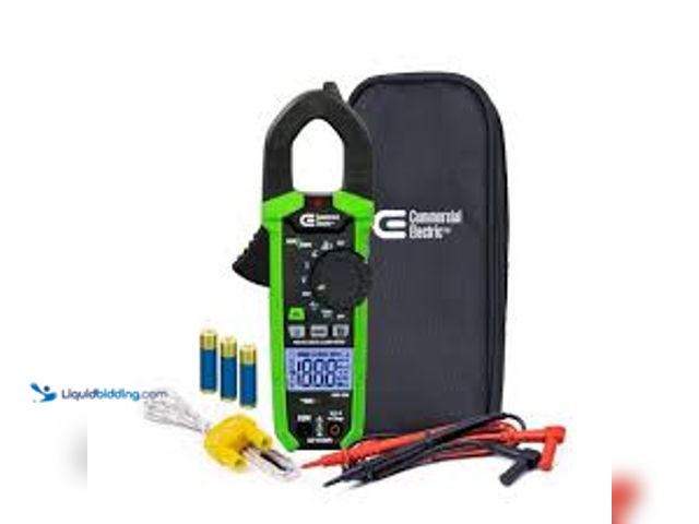 Lot 49-5485167 - Commercial Electric 400 Amp AC/DC True RMS Digital Clamp Meter with Temperature. Model # CMM-2055T. ...