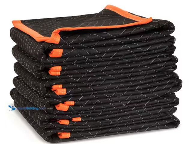 Lot 49-2006070 - (6-Pack) WEN 72 in. x 40 in. Heavy-Duty Padded Moving Blankets, Model # 272406, Unused, Factory pack...