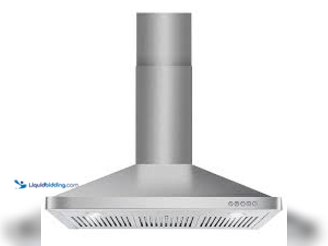 Lot 49-5448648 - Cosmo 36 in. Vista Collection 380 CFM Ducted Wall Mount Range Hood, Button Controls, LED Lights, Sta...