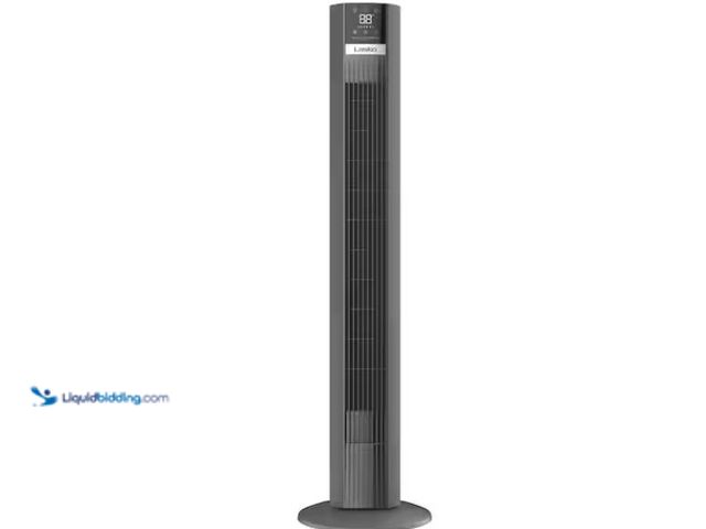 Lot 49-1631783 - Lasko Xtra Air 48 in. 12-Speed Smart Tower Fan in Gray w/ DC Motor, Works w/ Alexa, Google, Whisper ...