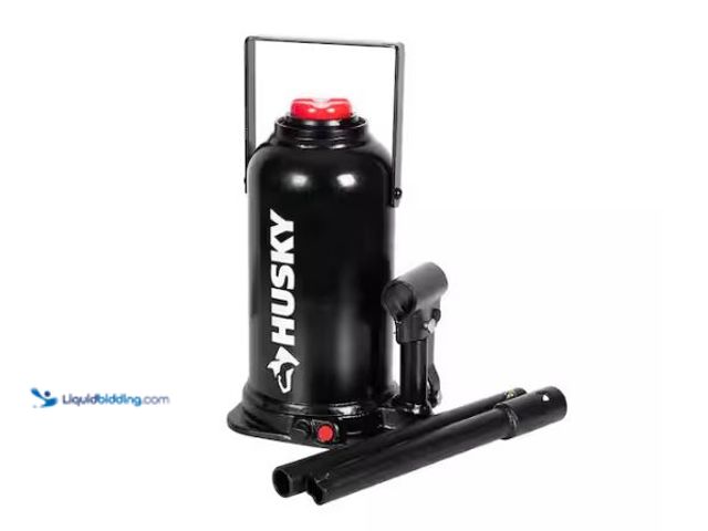 Lot 49-1627530 - Husky 20-Ton Welded Bottle Jack Model # HPL20BW-ZDT-TH, Slightly Used, Has Attachments, Scuffs and S...