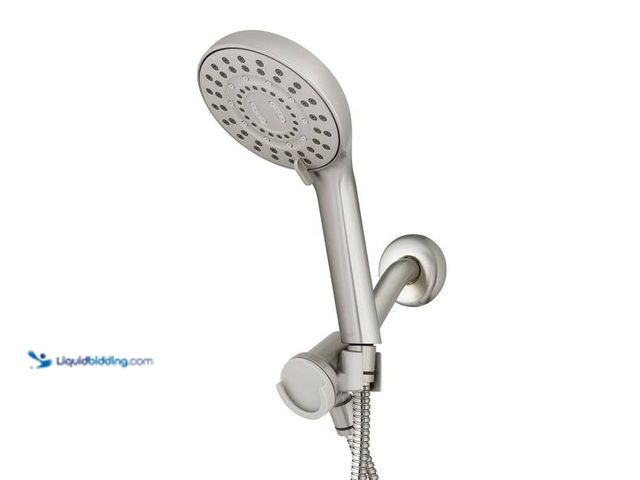 Lot 49-5452477 - Waterpik
8-Spray Wall Mount Magnet Assist Multi Height Handheld Shower Head 1.8 GPM in Brushed Nick...