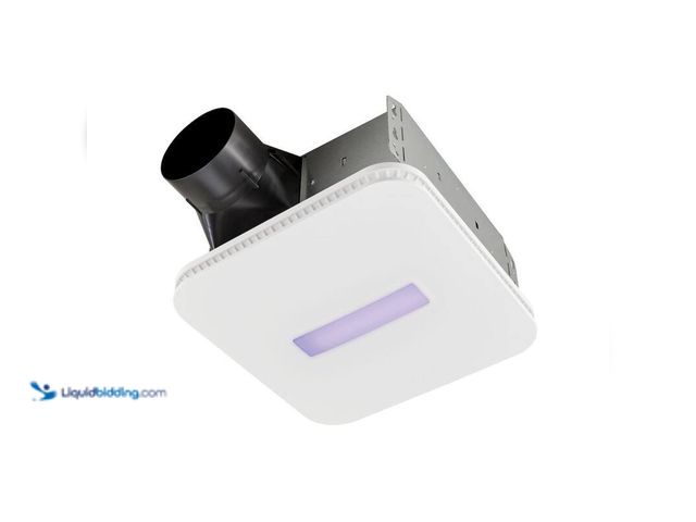 Lot 49-5406733 - Broan Nutone ARN110LKVV: Surface Shield 110 CFM Bathroom Exhaust Vent Fan w/ LED and Vyv Antimicrobi...