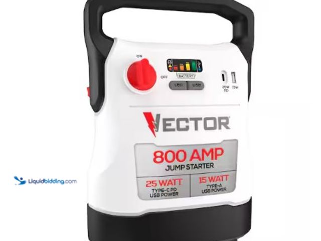 Lot 49-2004177 - VECTOR 800 Amp Jump Starter with USB Power, Model # VECJ8, New, Factory Sealed.  Ref#SB0722