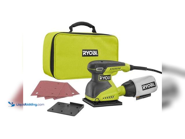 Lot 49-5452416 - RYOBI
2 Amp Corded 1/4 Sheet Sander. Item is used, tested/works. Only tool included.