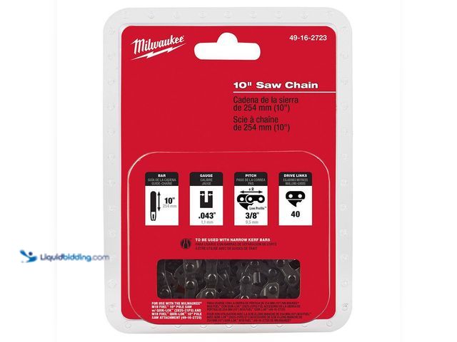 Lot 49-5435339 - Milwaukee
10 in. Saw Chain (2pack) Unused