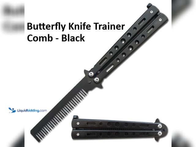 Lot 49-5434380 - Butterfly Knife/Trainer Comb Black - NEW - Master your butterfly knife skills with this butterfly co...