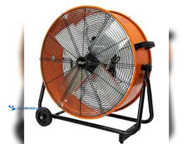 Lot 49-5407102 - Commercial Electric 24 in. 2-Speed Heavy Duty Tilt Drum Fan. Model # SFDC6-600CT0-4. Slightly Used