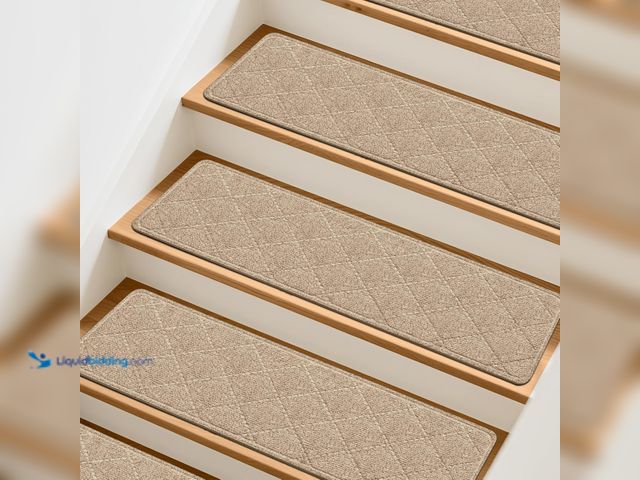 Lot 49-5546541 - Stair Treads Non-Slip for Wooden Steps, 15Pack - 8" x 30" Edging Stair Runner Indoor for Kids Elders...