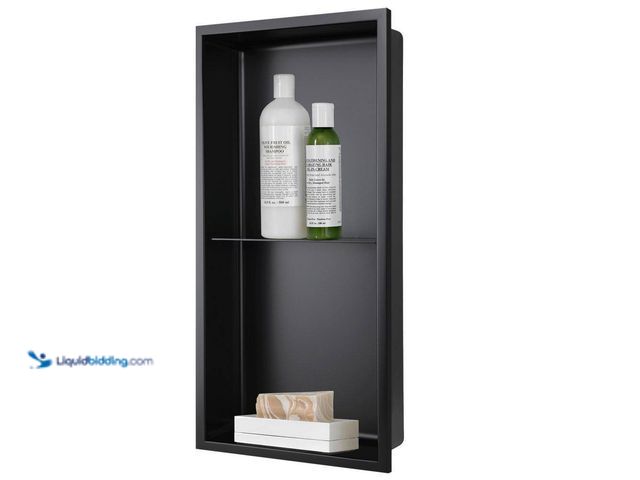 Lot 49-5487320 - AKDY
12 in. W x 24 in. H x 4 in. D 18-Gauge Stainless Steel Double Shelf Bathroom Shower Wall Niche...