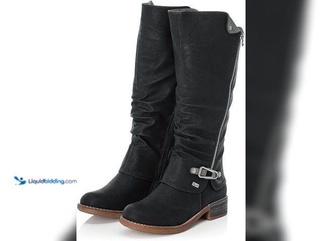 Lot 49-1518332 - Rieker Comfort & Style Women's Fabrizia 52 in Schwar/Smoke, Size 9 Model #B0BHW57WH7, Unused  Ref#MT...
