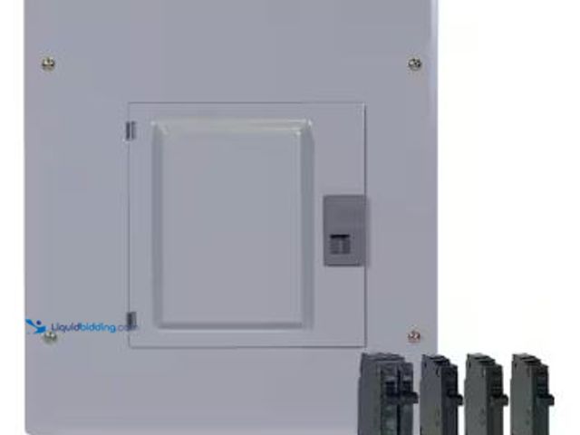 Lot 49-5436196 - GE 100 Amp 12-Space 22-Circuit Main Breaker Indoor Load Center and Breaker Kit. Model # TM1210CCUBK1...