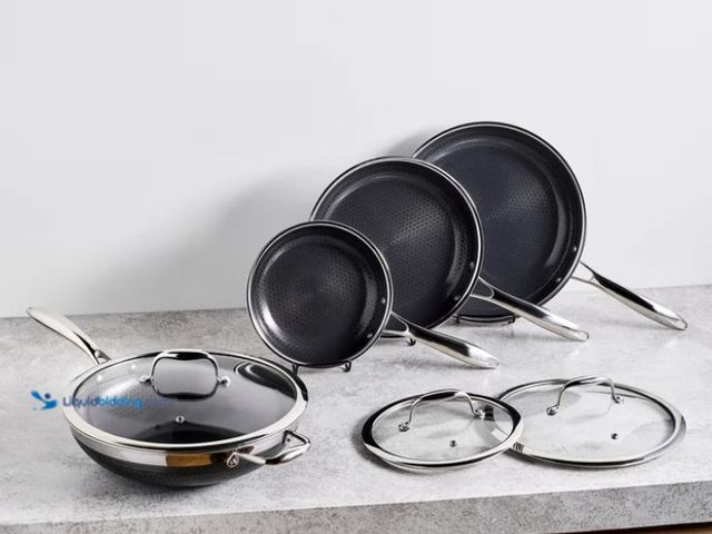 Lot 49-5538977 - HexClad 7-piece Cookware Set. Item 1244601 | Model 859006007083. Unused