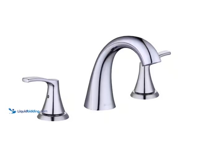 Lot 49-3613557 - Glacier Bay Arnette 8 in. Widespread Double-Handle High-Arc Bathroom Faucet in Polished Chrome, Mode...