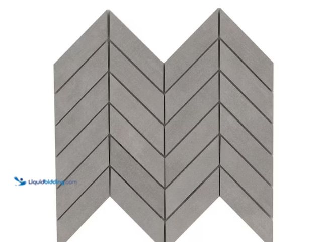 Lot 49-1575793 - Approx. (10) Sq. Ft. Of MSI Cementino 12 in. x 15 in. Matte Porcelain Mesh-Mounted Mosaic Floor and ...
