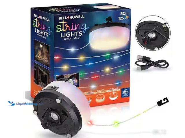 Lot 49-3600395 - Lot of (2) Bell + Howell 125-Light 50 ft. Indoor/Outdoor Battery Operated Rechargeable Color Changin...