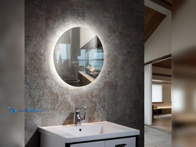 Lot 49-2000392 - HOMLUX 24 in. W x 24 in. H Round Frameless LED Light with Anti-Fog Wall Mounted Bathroom Vanity Mirr...