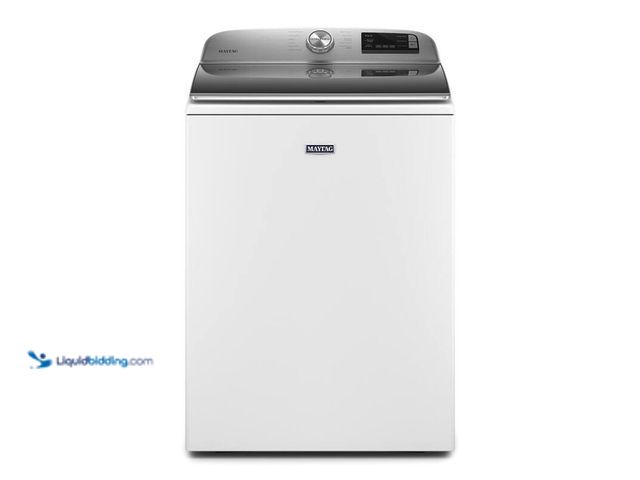Lot 49-5414220 - Maytag 4.7 cu. ft. Smart Capable White Top Load Washing Machine with Extra Power and Deep Fill Optio...