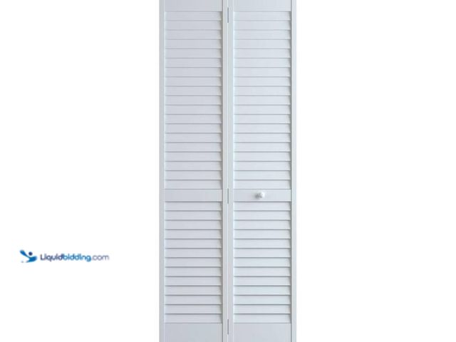 Lot 49-5542693 - Veranda
24 in. x 80 in. Louver Pine White Plantation Interior Closet Bi-fold Door Unused