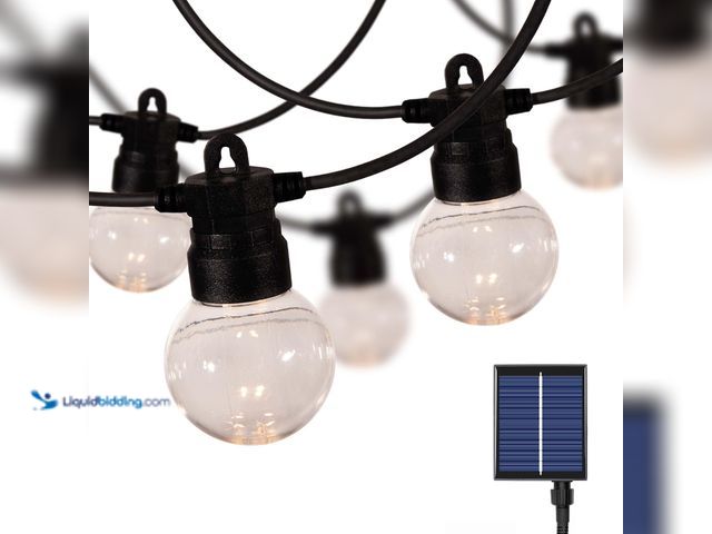 Lot 49-5538988 - PURPLE LEAF Solar Outdoor Lights Commercial 48 Ft 24 Waterproof Bulbs with 8 Lighting Modes Shatterp...