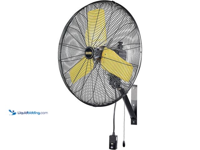 Lot 49-3548116 - Edendirect
24 in. 3-Speed Oscillating High Velocity Indoor/Outdoor Yellow Wall Mount Fan with IP44 ...