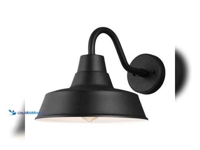Lot 49-5572415 - Generation Lighting Barn Light 1 Light Matte Black Modern Farmhouse Outdoor Small Lantern Wall Sconc...