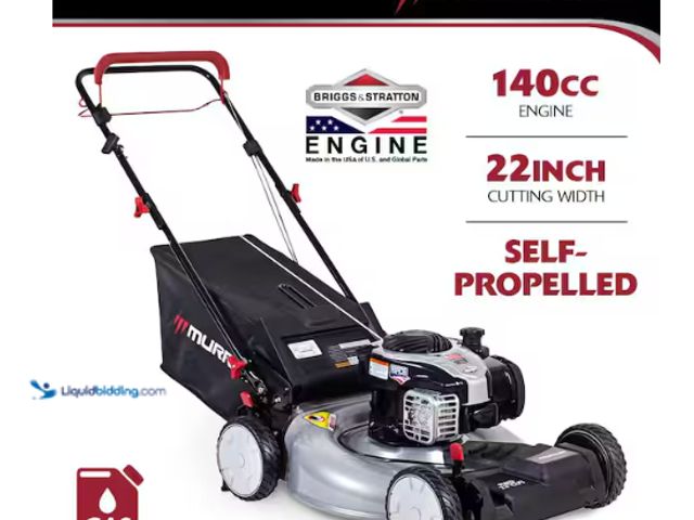 Lot 49-1636770 - Murray 22 in. 140 cc Briggs & Stratton Walk Behind Gas Self-Propelled Lawn Mower with Front Wheel Dr...