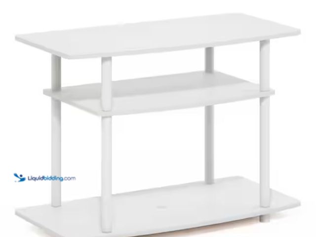 Lot 49-2000998 - Furinno Turn-N-Tube White/White TV Stand Entertainment Center, Fits TVs up to 32 in., Model # 13192W...