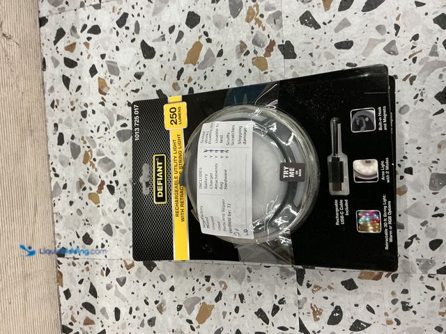 Lot 49-5489018 - QTY 2 - YMMV Defiant 250-Lumens 2-in 1 Multi-functional Rechargeable Utility light.