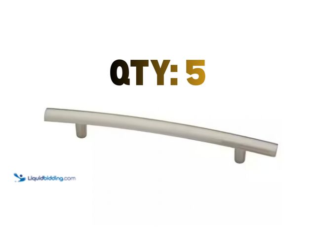 Lot 49-3637815 - Lot of (5) Liberty Arched 5-1/16 in. (128 mm) Modern Satin Nickel Cabinet Drawer Pull, Model # 14361...