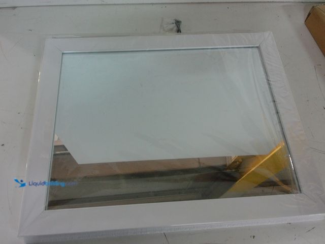 Lot 49-3600244 - White 16in x 20in Wood Framed Wall Mirror, Unused  Ref#CRS0209