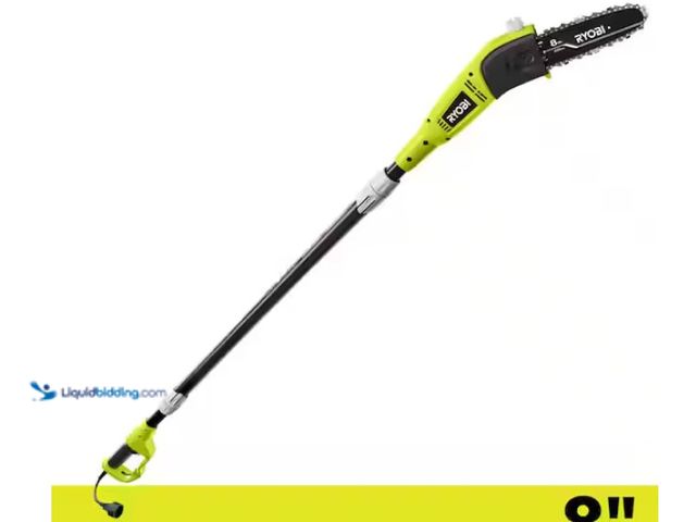 Lot 49-3471605 - RYOBI 8 in. 6 Amp Pole Saw, Model # RY43160A, Slightly used, Tested works.  Ref#SB1029