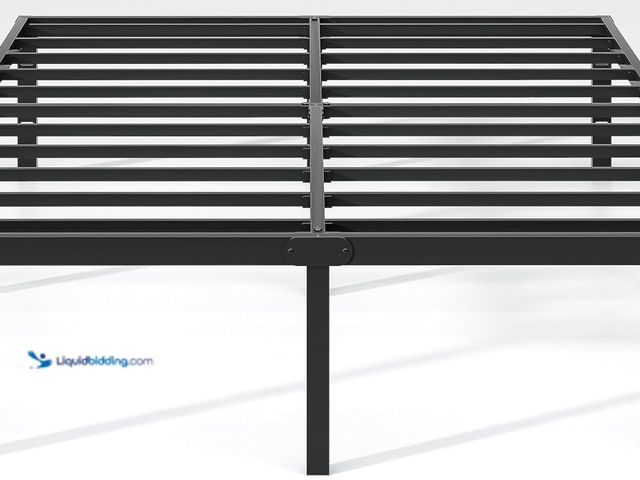 Lot 49-3564926 - NEW JETO Metal Bed Frame,Full Size Bed Frame with Storage Space,Heavy Duty Sturdy Mattress Foundatio...