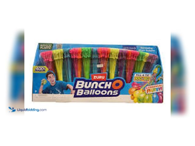 Lot 49-5542838 - Zuru Bunch O Balloons 400 Rapid-Fill Self-Tying Recyclable Water Balloons, 12 Pk Unused