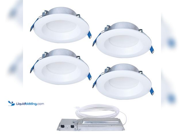 Lot 49-5416194 - HALO QuickLink Low Voltage, 4 in. Selectable CCT 2700-5000K, 600 Lumens, Recessed Canless LED Starte...