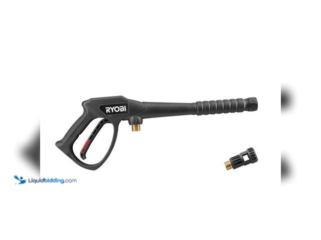 Lot 49-5408375 - RYOBI 3,300 PSI Pressure Washer Trigger Gun Kit. [Model # RY31001] Used. Includes extender nozzle.