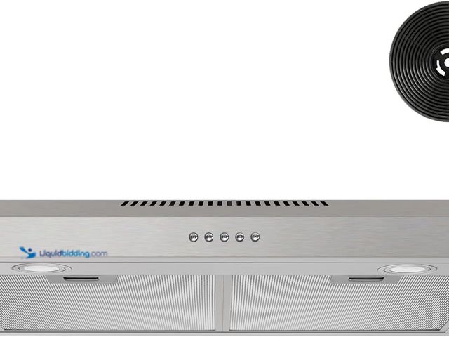 Lot 49-5482197 - FIREGAS Under Cabinet Range Hood 30 inch with Brushless DC Motor, LED Light, 3 Speed Exhaust Fan, Re...