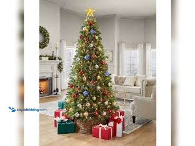 Lot 49-5459823 - Home Accents Holiday 7.5 ft. Festive Pine LED Pre-Lit Artificial Christmas Tree T10. Model # 22HD300...