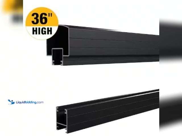Lot 49-2022890 - PEAK Aluminum Railing 36 in. H x 4 ft. W Aluminum Deck Railing Hand and Base Rail for 36 in. High Sy...