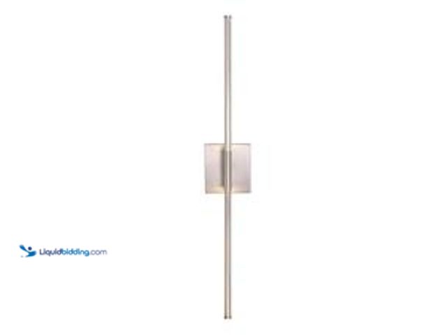 Lot 49-5476559 - JONATHAN Y. Makena 28 in. 1-Light Nickel Metal Dimmable Integrated LED Metal Wall Sconce. Model # JY...