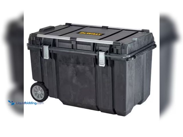 Lot 49-1577487 - DEWALT Tough Chest 38 in. W 63 Gal. Polypropylene Rolling Tool Box, Model # DWST38000, Used.