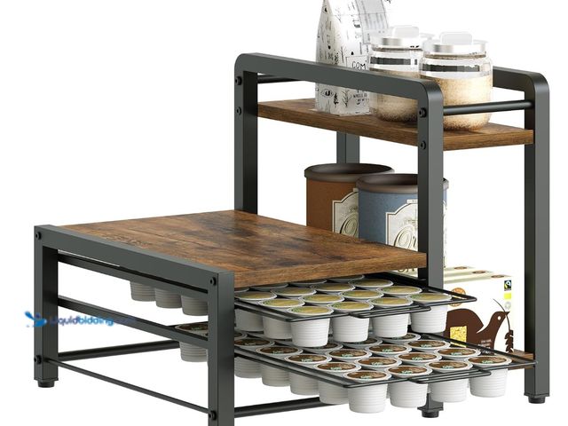 Lot 49-1555612 - Coffee Pod Drawer Holder, Holder for K Cup, Coffee Pod Organizer with 2-Tier Sliding Storage Drawer ...