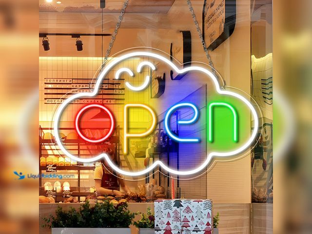 Lot 49-5437247 - Super Bright Open Signs for Business, 22.8"x 14.5" Large LED Open Neon Sign, Open Sign LED with 12V ...