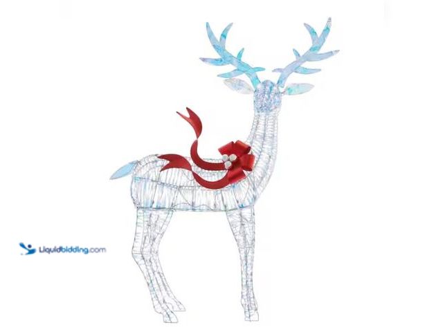 Lot 49-1546969 - Home Accents Holiday 6 ft. Iridescent Twist LED Iridescent Buck Holiday Yard Decoration Y31, Model #...