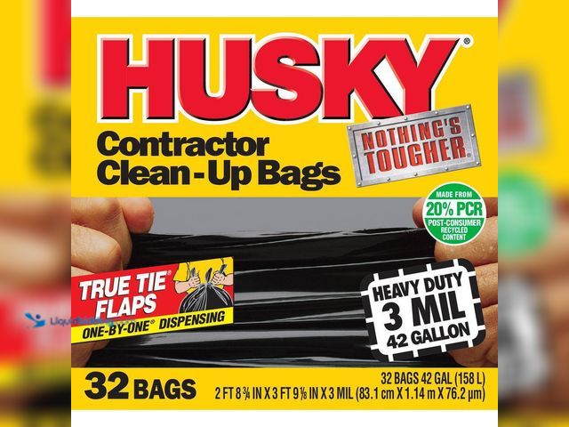 Lot 49-5453578 - Lot of 2. Husky 42 Gal. Heavy-Duty Contractor Clean-Up Bags with 20% PCR (32-Count)[Model # HKR42WC0...