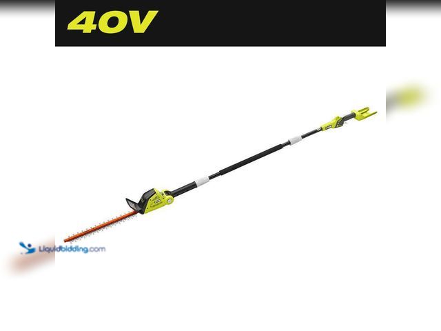 Lot 49-5552697 - RYOBI
40V 18 in. Cordless Battery Pole Hedge Trimmer (Tool-Only). Model # RY40603BTL. Unused with a...