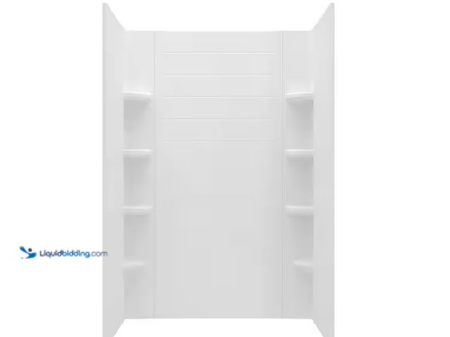 Lot 49-1566750 - American Standard Ovation Curve 48 in. W x 72 in. H 3-Piece Glue Up Alcove Subway Tile Shower Walls ...